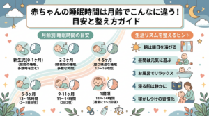 赤ちゃんの睡眠時間 - 月齢別の目安と整え方ガイド