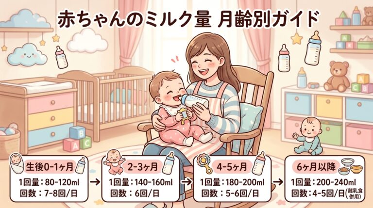 赤ちゃんのミルク量は月齢でこんなに変わる！新生児〜1歳の目安を徹底解説
