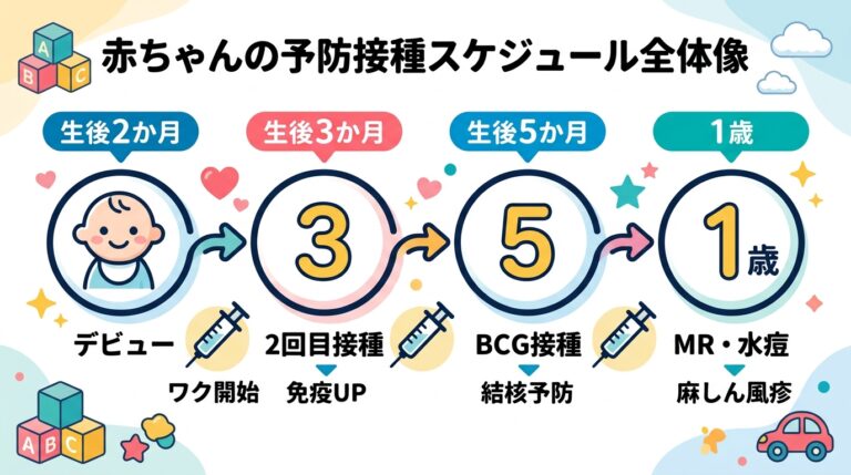 赤ちゃんの予防接種スケジュール - 生後2か月からのワクチン計画と同時接種ガイド