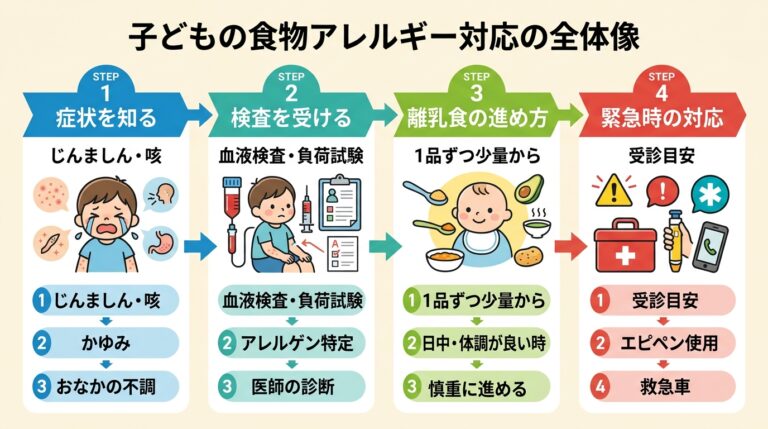 子供の食物アレルギー対応ガイド - 症状・検査・離乳食の進め方まで徹底解説
