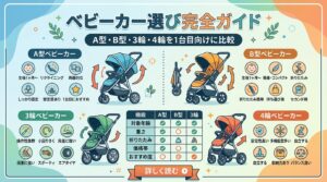 ベビーカーの選び方完全ガイド - A型・B型・三輪・四輪を1台目向けに比較