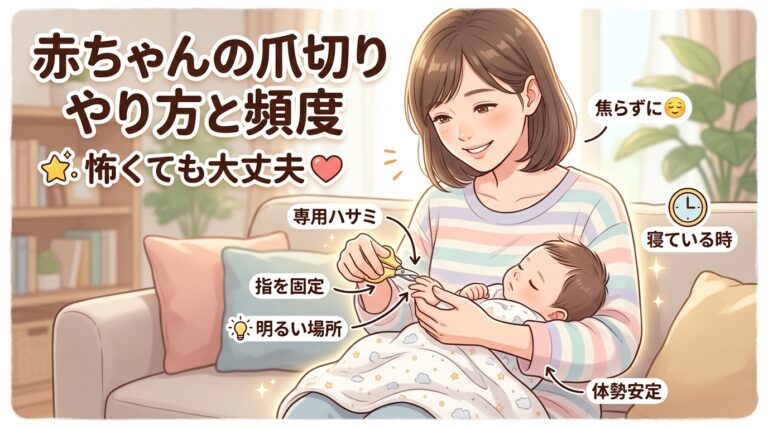 赤ちゃんの爪切りのやり方と頻度 - 怖い新米ママ・パパへ安全な手順とコツ