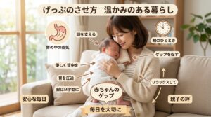 新生児のげっぷのさせ方 - 出ないときのコツと吐き戻し防止の手順