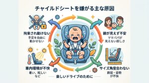 チャイルドシートを嫌がる・泣く時の対策 - 原因別の解決法と安全のコツ