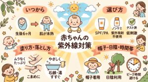 赤ちゃんの日焼け止めはいつから？選び方とノンケミカルの違い・塗り方ガイド