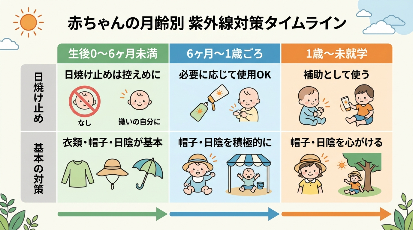 赤ちゃんの月齢別...