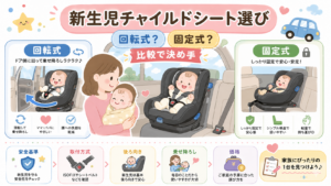 新生児のチャイルドシート選び方 - 回転式と固定式どっち？比較でわかる決め手