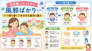 保育園に入ってから風邪ばかり｜いつ落ち着く？休ませる基準と備え