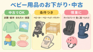 ベビー用品のお下がり・中古｜もらっていいものと、避けるもの