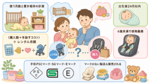 ベビー用品はレンタルと購入どっちが得？期間で決める5つの判断軸
