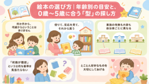 絵本の選び方｜年齢別の目安と、0歳〜5歳に合う「型」の探し方