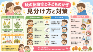 秋の花粉症と子どものかぜの見分け方｜ブタクサ・ヨモギの時期と対策