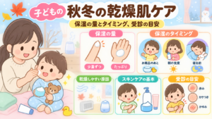 子どもの秋冬の乾燥肌ケア｜保湿の量とタイミング、受診の目安