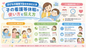 子どもの病気で会社を休むとき｜子の看護等休暇の使い方と伝え方