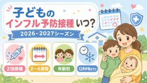 子供のインフルエンザ予防接種はいつ？2回接種の間隔と年齢別の回数【2026-2027シーズン】