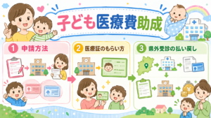 子ども医療費助成の申請方法｜医療証のもらい方と県外受診の払い戻し